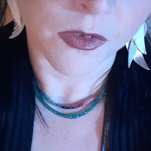 Natural Bogata Columbian grade Aaa emerald beaded necklace .57 carats Wholesale!